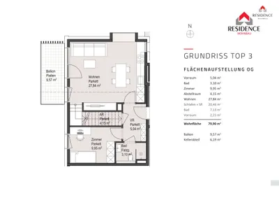3-Zimmer-Wohnung kaufen in Salzburg Stadt – 79,9 m², € 760.000 – Bild 5 von 6
