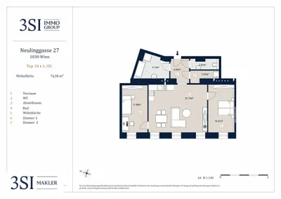 3-Zimmer-Wohnung kaufen in Wien – 74,58 m², € 749.000 – Bild 25 von 25