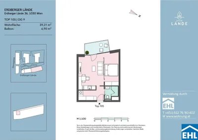 2-Zimmer-Wohnung mieten in Wien – 39,31 m², € 1.120 – Bild 14 von 14