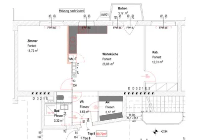 3-Zimmer-Wohnung mieten in Bruck an der Leitha – 69,71 m², € 1.389 – Bild 13 von 13