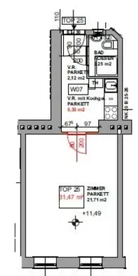 1-Zimmer-Wohnung kaufen in Wien – 31,47 m², € 120.000 – Bild 5 von 6
