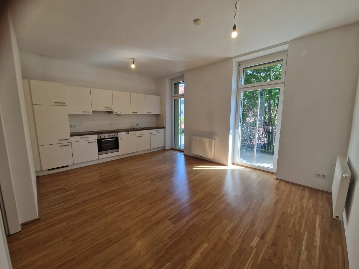 Schöne ruhige 3 Zimmer Wohnung mit Balkon Nähe des Augartens. Landesförderung bis 31.03.2027. - Ansicht 2