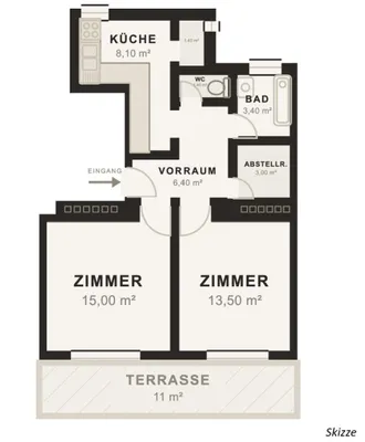 2-Zimmer-Wohnung kaufen in Wien – 63 m², € 296.000 – Bild 15 von 16