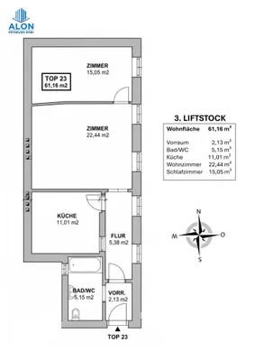 2-Zimmer-Wohnung mieten in Wien – 65 m², € 1.195 – Bild 8 von 8