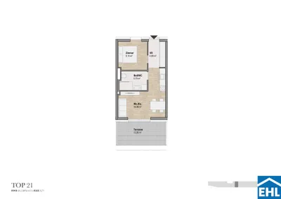 2-Zimmer-Wohnung kaufen in Graz – 37,86 m², € 199.500 – Bild 3 von 3