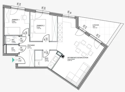 3-Zimmer-Wohnung mieten in Mödling – 74 m², € 1.850 – Bild 9 von 9