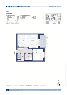 2-Zimmer-Wohnung mieten in Sankt Pölten Land – 53,64 m², € 678 – Bild 3 von 3