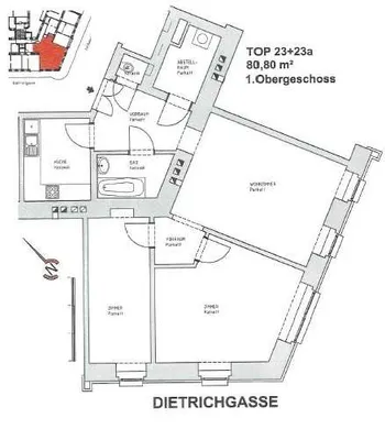 3-Zimmer-Wohnung kaufen in Wien – 80,8 m², € 279.000 – Bild 9 von 10