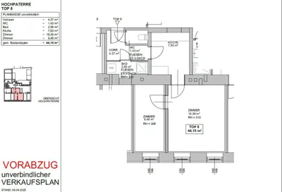 2-Zimmer-Wohnung kaufen in Wien – 43,92 m², € 259.000 – Bild 9 von 9