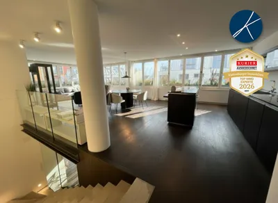 Exklusive Penthouse-Wohnung & New-York-Style im Untergeschoss