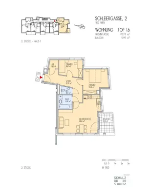 3-Zimmer-Wohnung mieten in Wien – 70,74 m², € 1.240 – Bild 12 von 12