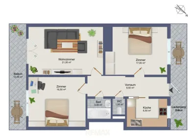 3-Zimmer-Wohnung kaufen in Graz – 74,03 m², € 480.000 – Bild 12 von 12