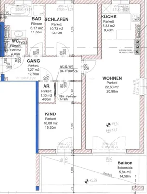 3-Zimmer-Wohnung mieten in Linz Land – 65 m², € 950 – Bild 11 von 11