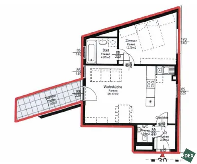 2-Zimmer-Wohnung mieten in Wien – 47 m², € 889 – Bild 13 von 13