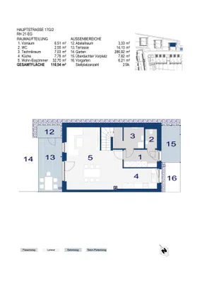 4-Zimmer-Haus mieten in Wiener Neustadt Land – 110,54 m², € 1.213 – Bild 3 von 4