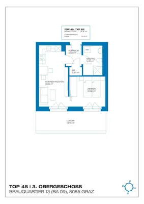 2-Zimmer-Wohnung mieten in Graz – 47,94 m², € 623 – Bild 15 von 15