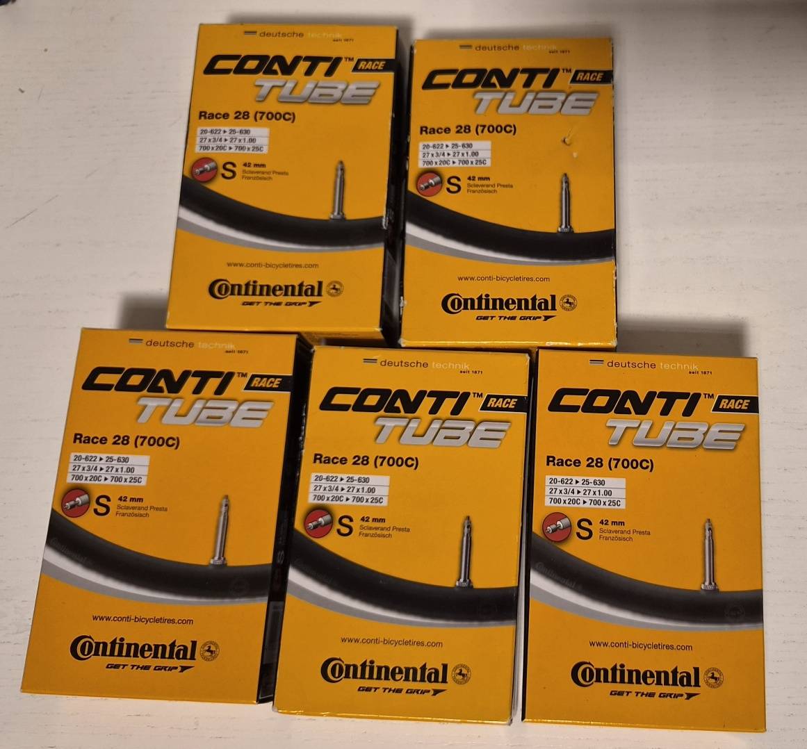 5 Stck Rennrad Schlauch, NEU, Continental Tube Pro Race 700C Ventil 42mm,   20,- (8051 Gsting) - willhaben