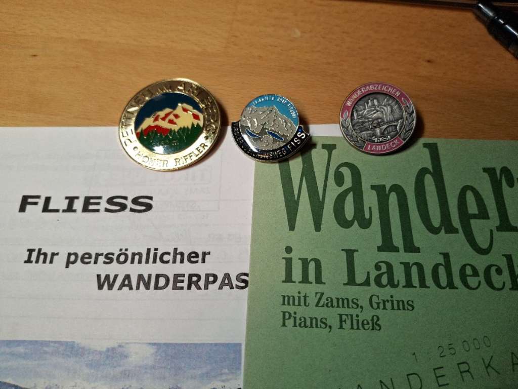 #5 Wanderpass mit 3x Wandernadeln Landeck und Umgebung