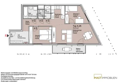 3-Zimmer-Wohnung kaufen in Wien – 73,74 m², € 479.000 – Bild 13 von 14