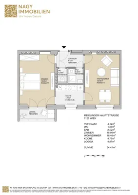 2-Zimmer-Wohnung mieten in Wien – 45,03 m², € 990 – Bild 27 von 28
