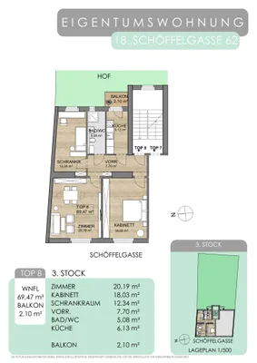 3-Zimmer-Wohnung kaufen in Wien – 69,47 m², € 470.000 – Bild 15 von 15
