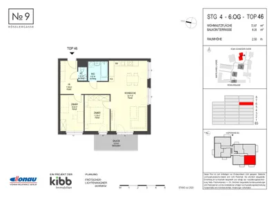 3-Zimmer-Wohnung mieten in Wien – 72,87 m², € 1.325 – Bild 13 von 13