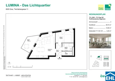 2-Zimmer-Wohnung kaufen in Graz – 58,72 m², € 262.000 – Bild 9 von 9