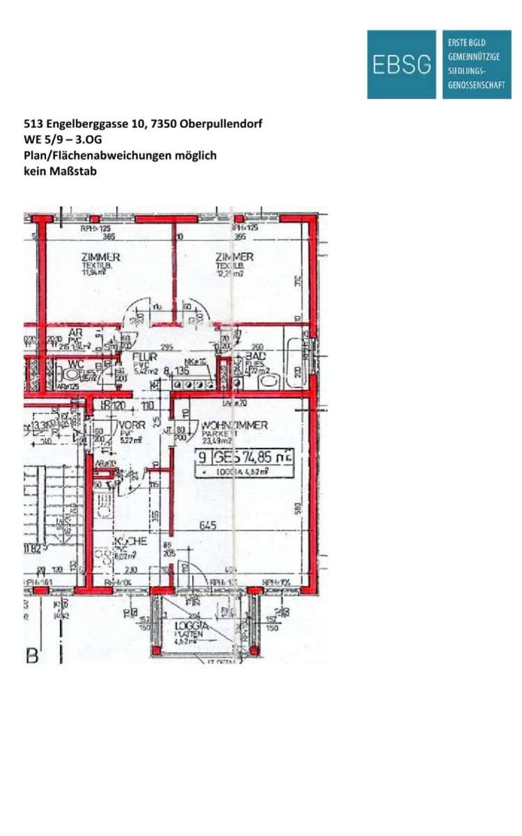 3-Zimmerwohnung im 3.OG mit Loggia - Ansicht 2
