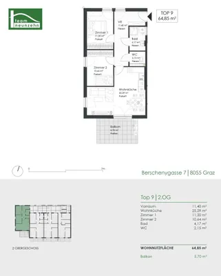 3-Zimmer-Wohnung kaufen in Graz – 64,85 m², € 305.000 – Bild 10 von 10
