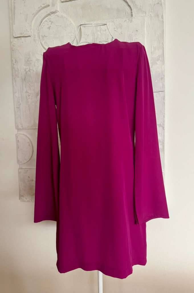AUST Kleid in Beeren-Ton - mit Schlitzärmeln, Gr. M