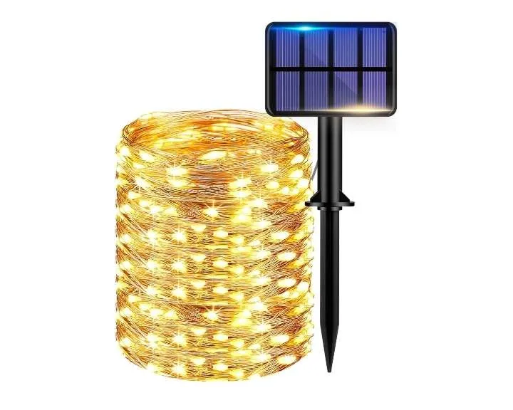Solar aufladen Lichterkette Aussen, 22M 220 LED Solarlichterkette Außen Wetterfest, 8 Modi Kupferdraht Lichterketten Outdoor für Garten, Terrasse, Balkon, Hof, Hochzeit, Party Deko, 1 Stück Warmweiß, € 20,- (1150 Wien)
