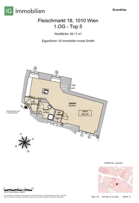 1-Zimmer-Wohnung mieten in Wien – 46,11 m², € 853 – Bild 9 von 10
