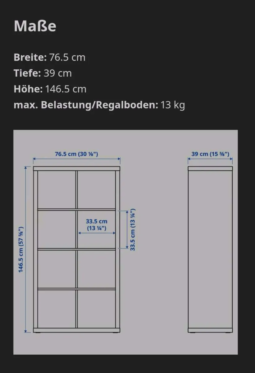Ikea Kallax Regal weiß 2x4, € 0,- (8010 Sankt Leonhard)