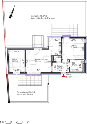 3-Zimmer-Wohnung mieten in Graz – 65,41 m², € 1.094 – Bild 4 von 4