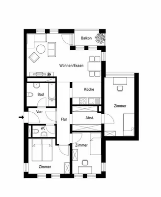 4-Zimmer-Wohnung mieten in Südoststeiermark – 89,17 m², € 1.072 – Bild 3 von 3