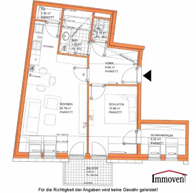 2-Zimmer-Wohnung mieten in Wien – 59 m², € 1.398 – Bild 6 von 6