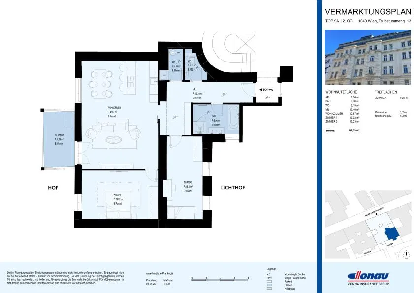 Ab 01.10.2026 | Generalsanierte Altbauwohnung mit Veranda in Bestlage des 4. Bezirks - Ansicht 3