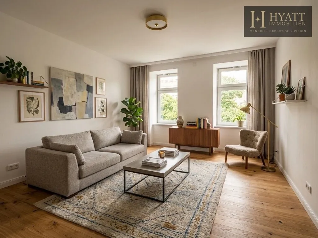 Urban wohnen, überraschend ruhig leben - stilvoll sanierter Altbau mit Lift, Freiflächen und moderner Energietechnik - Ansicht 2