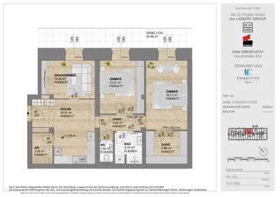 2-Zimmer-Wohnung kaufen in Wiener Neustadt Land – 58 m², € 264.000 – Bild 18 von 19
