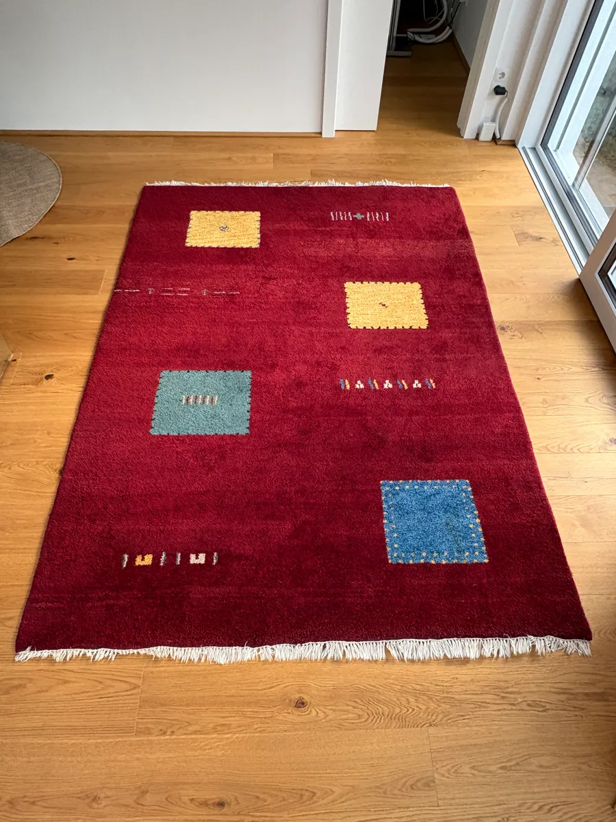 roter Ikea Indo Gabbeh Woll Teppich, € 80,- (2500 Baden)