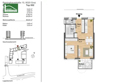 2-Zimmer-Wohnung mieten in Graz – 49,04 m², € 769 – Bild 18 von 18