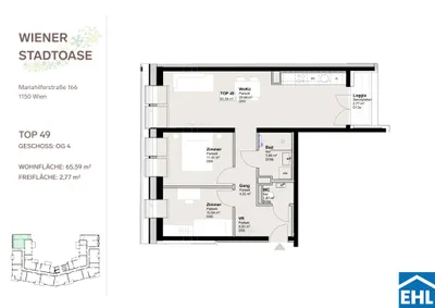 3-Zimmer-Wohnung mieten in Wien – 65,59 m², € 1.645 – Bild 13 von 13
