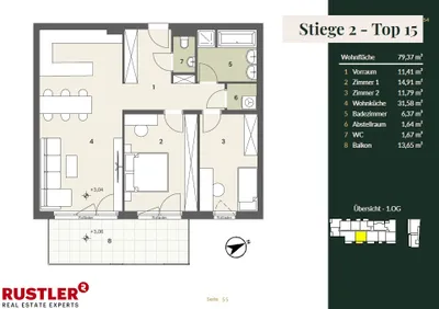 3-Zimmer-Wohnung kaufen in Mödling – 79,37 m², € 500.000 – Bild 2 von 6