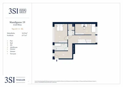 3-Zimmer-Wohnung kaufen in Wien – 94,55 m², € 639.000 – Bild 8 von 9