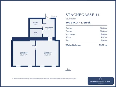 2-Zimmer-Wohnung kaufen in Wien – 59,81 m², € 175.000 – Bild 9 von 9