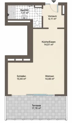 1-Zimmer-Wohnung kaufen in Salzburg Stadt – 52 m², € 465.000 – Bild 7 von 7