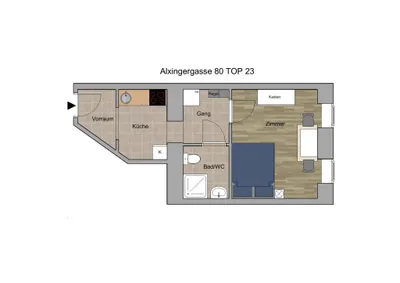 1-Zimmer-Wohnung mieten in Wien – 27 m², € 800 – Bild 8 von 8