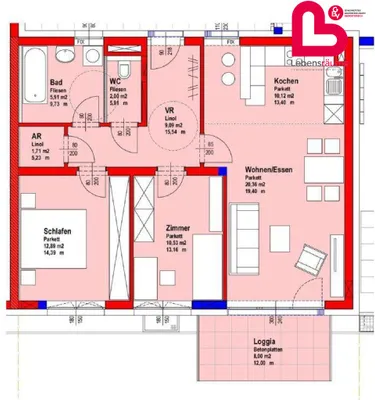 3-Zimmer-Wohnung mieten in Rohrbach – 80,61 m², € 812 – Bild 9 von 9