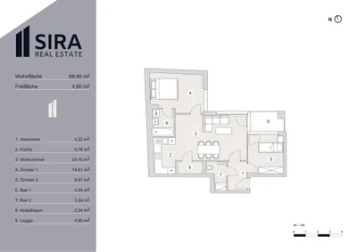 3-Zimmer-Wohnung kaufen in Wien – 70,95 m², € 719.000 – Bild 12 von 12
