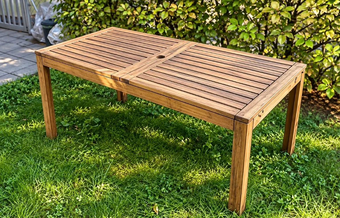 Großer Gartentisch aus Holz - stabil - gebraucht, € 90,- (4040 Linz)